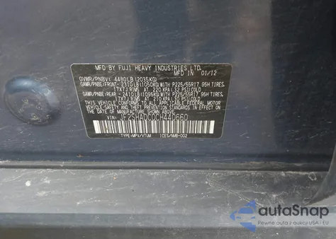 2012 Subaru Forester 2.5X Premium из США, поврежденный, VIN JF2SHADC0CH440660